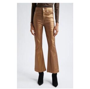 Veronica Beard Women's Jeans Carson Ankle Flare Jeans Antique Brass size 29 New